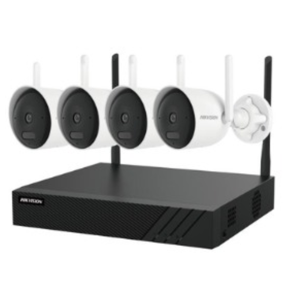 HIKVISION HK-NK844WBH KIT DE VIDEOVIGILANCIA NVR WIFI CON CÁMARAS BALA 4 MP Y COMPRESIÓN H.265