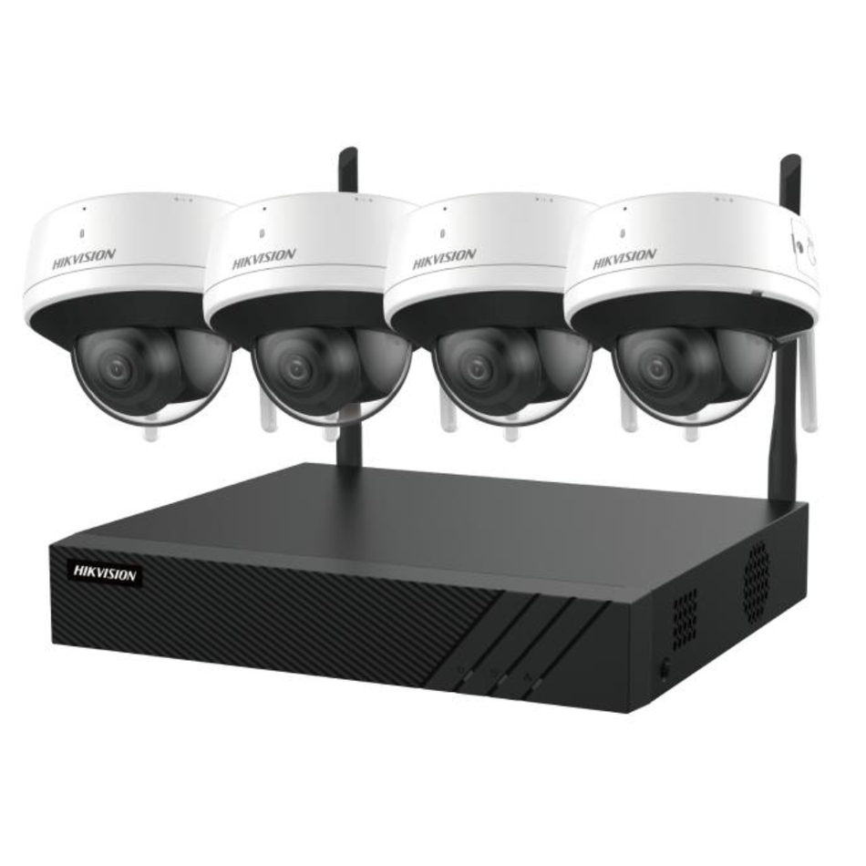 HIKVISION HK-NK844WDH KIT DE VIDEOVIGILANCIA NVR WIFI CON CÁMARAS DOMO 4 MP Y COMPRESIÓN H.265