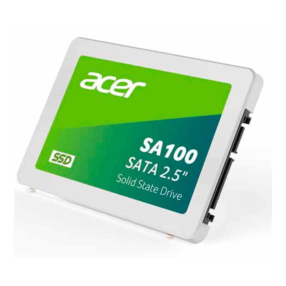 ACER UNIDAD DE ESTADO SÓLIDO SSD SA100 DE 480 GB, FORMATO 2.5", INTERFAZ SATA III DE 6 GBPS PARA PC Y LAPTOP