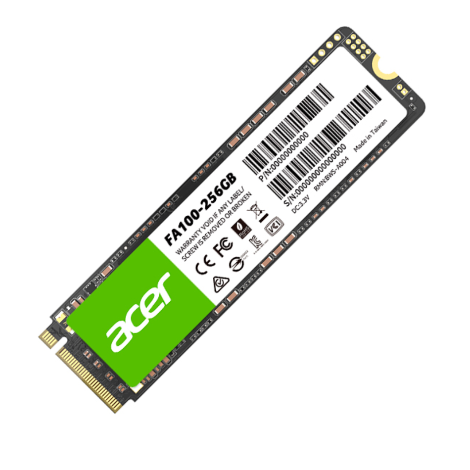 ACER FA100 UNIDAD DE ESTADO SÓLIDO SSD DE 256 GB, FORMATO M.2 2280, INTERFAZ PCIe NVMe PARA PC Y LAPTOP