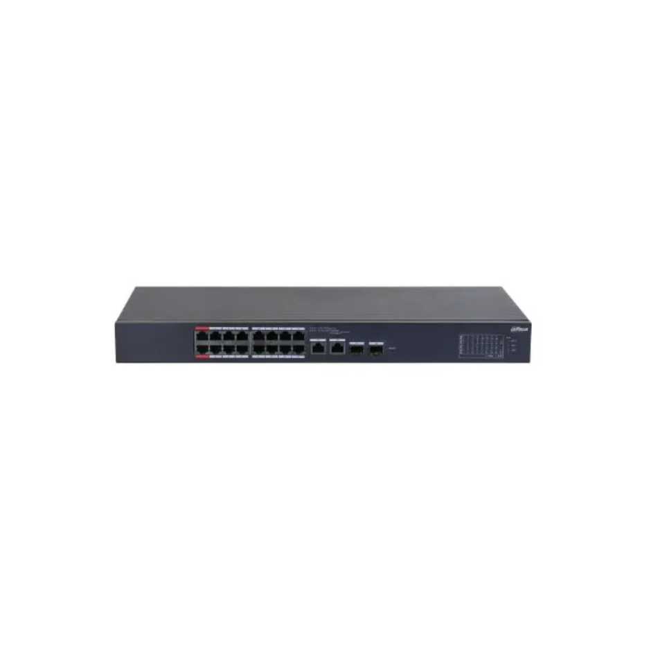 DAHUA DH-CS4218-16ET-135 SWITCH POE CLOUD DOLYNK L2 18P 16P POE 10/100 + 2P UPLINK COMBO RJ45 GIG/SFP 135W P1-2 90W