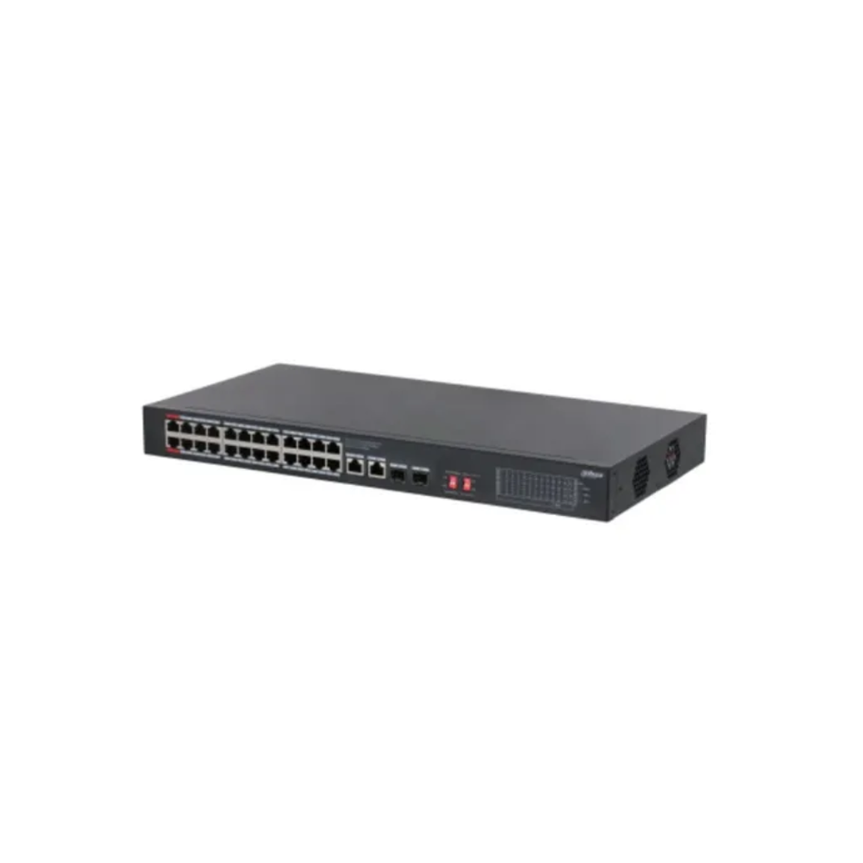 DAHUA DH-S3228-24GT-375 SWITCH GIGABIT NO ADMINISTRABLE DE 28 PUERTOS CON 24 PUERTOS POE