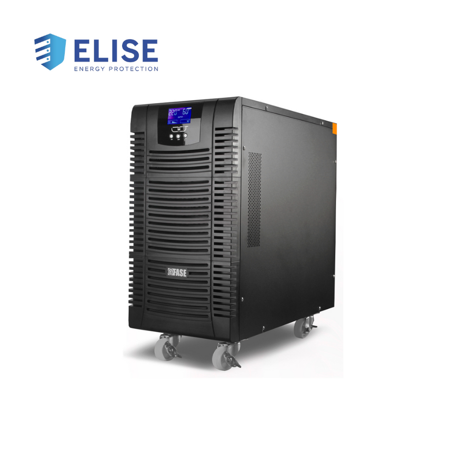 UPS ELISE FASE ONLINE SERIE ZEN 10000VA / 9000W / BORNERA ENTRADA - SALIDA 60AMP / USB.