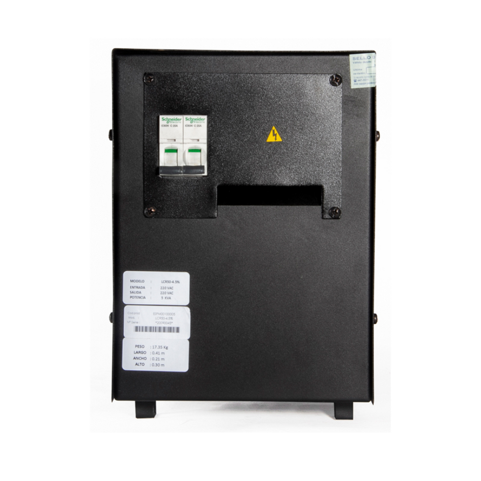 ESTABILIZADOR ELISE - IEDA POWER SAFE LCR60-4.5%, SOLIDO, MONOFÁSICO, 6.0KVA.