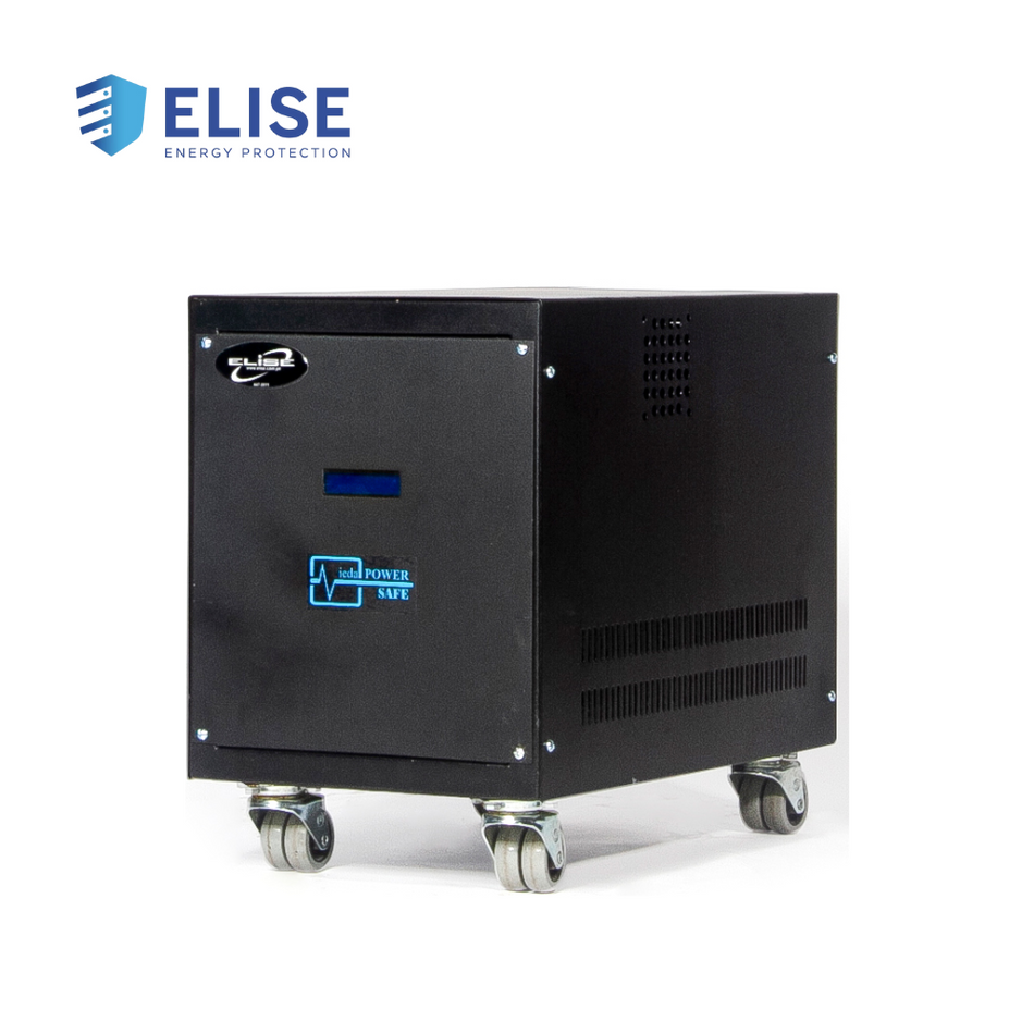 ESTABILIZADOR ELISE IEDA PODER SAFE LCR10K-4.5%, SOLIDO, 10KVA, 220V, BORNES DE SALIDA