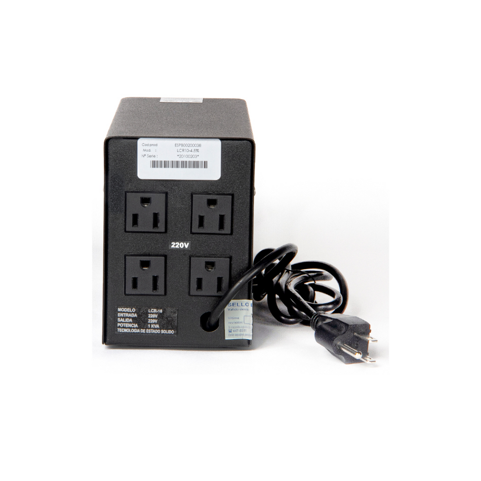 ESTABILIZADOR ELISE IEDA PODER SAFE LCR10-4.5%, SOLIDO, 1KVA, 220V.