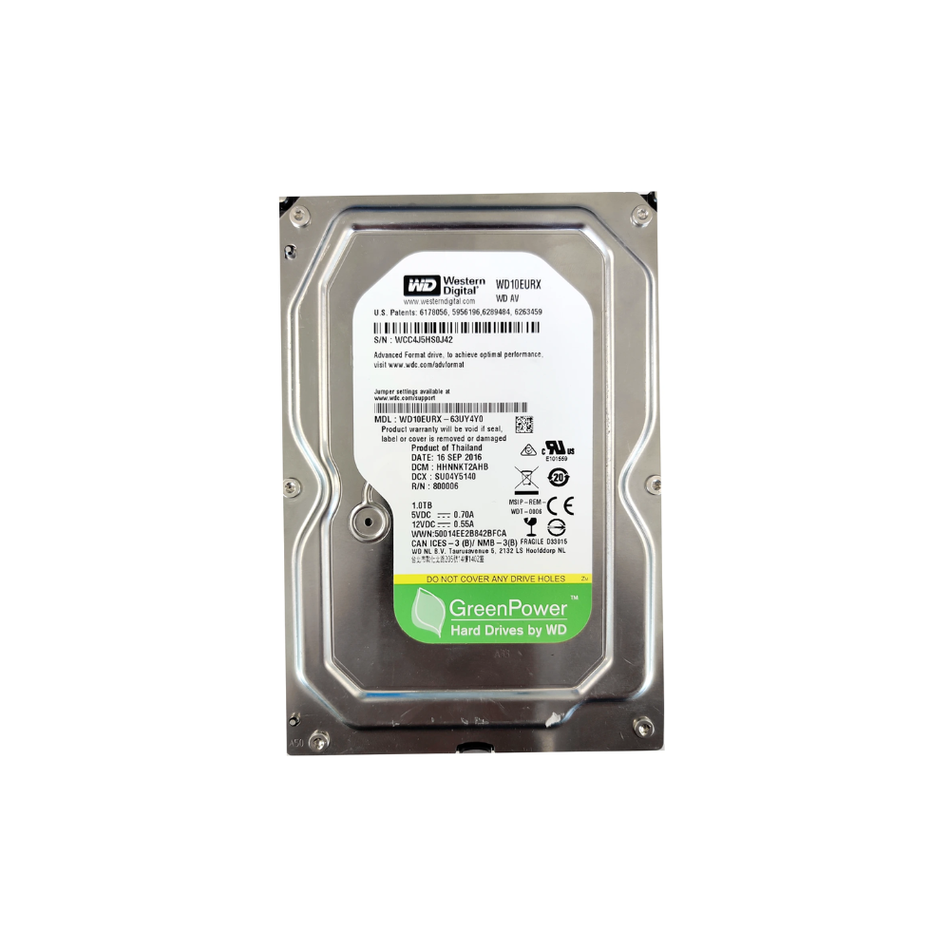WESTERN DIGITAL WD10EURX DISCO DURO INTERNO WD 1TB 3.5" SATA PARA PC