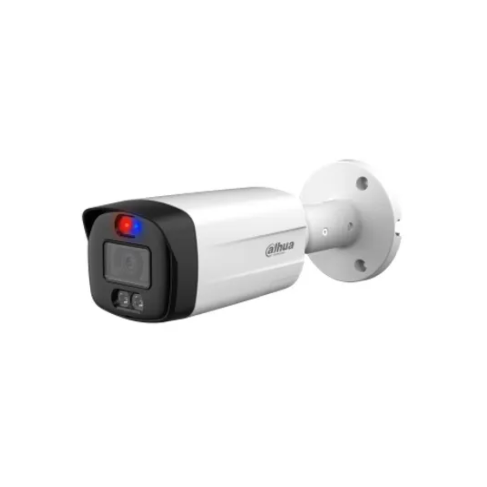 DAHUA DH-HAC-ME1509THN-A-PV- CAMARA HDCVI 5MP TiOC SMART DUAL LIGHT BULLET 40M WDR 120DB DISUASION ACTIVA LUZ ROJA AZUL CON MICROFONO IP67