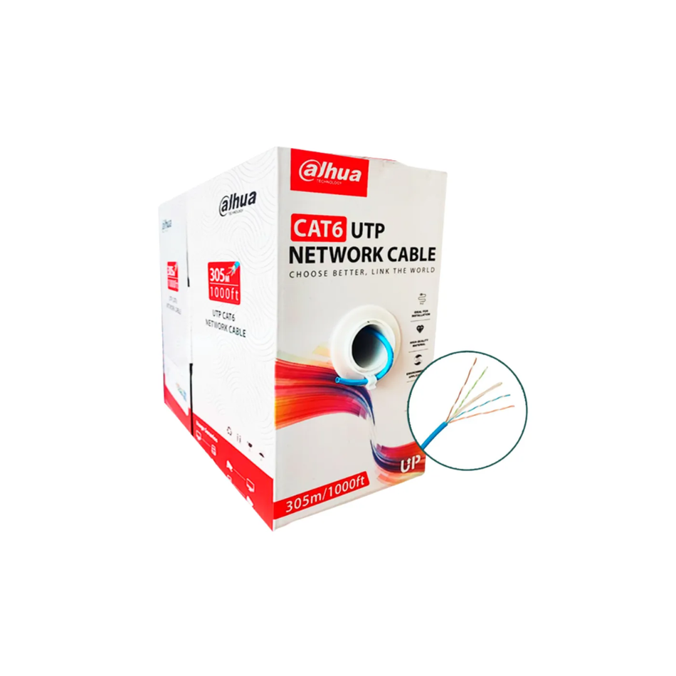 DAHUA DH-PFM920I-6UN-C CABLE UTP CAT6 OFC 305 MTS CPR ECA IEC 60332-1-2 POE