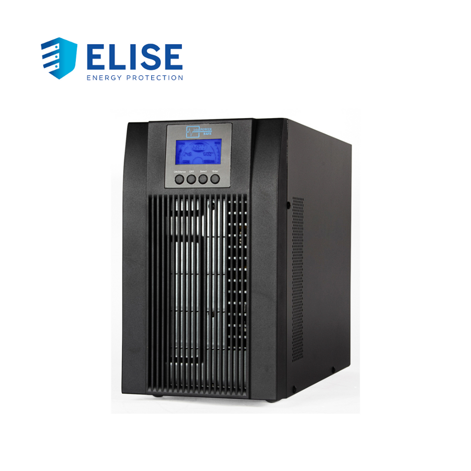 UPS ELISE UDC-1K-T-G2, ON-LINE, 1KVA, 900W, 100V ~ 300VAC, DISPLAY LCD.