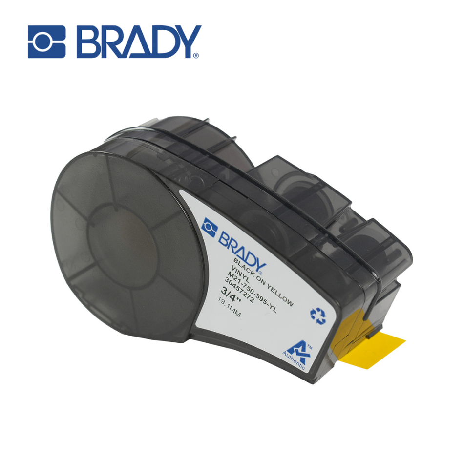 BRADY M21-750-595-YL ETIQUETA ADHESIVA VINYL 19.0MM X 6.4 MTS. COLOR AMARILLO