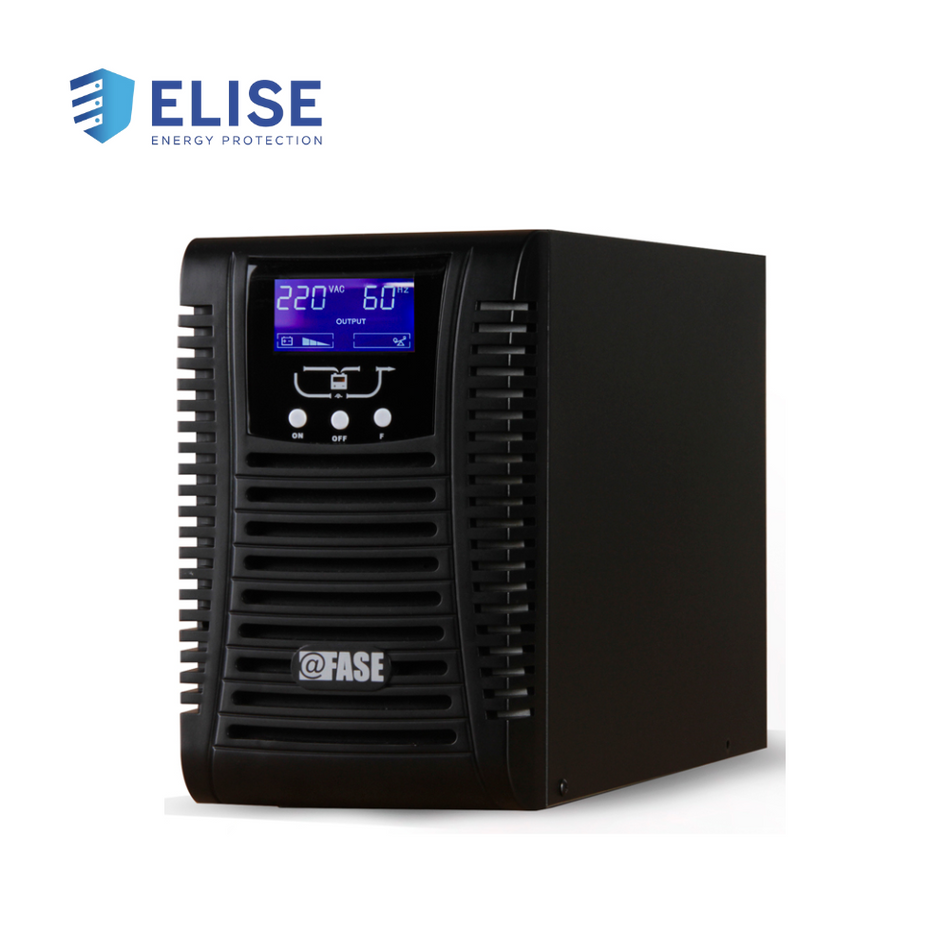 UPS ELISE FASE ONLINE SERIE ZEN 1000VA / 900W / 4 TOMAS DE SALIDA NEMA 5-15 / RS232 / USB.