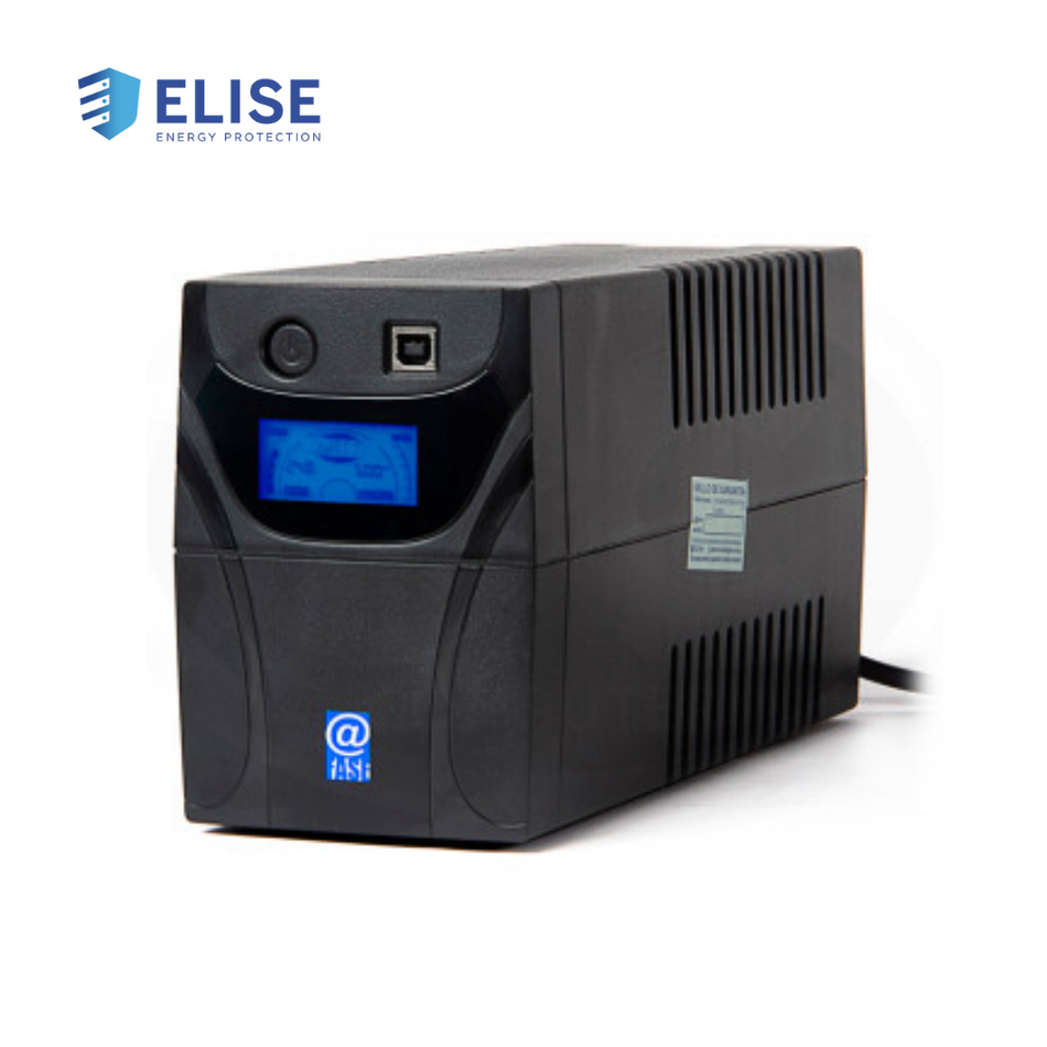 UPS INTERACTIVO ELISE FASE, AUR-1000-LCD-USB, 1000 VA / 600 W, PUERTO INTELIGENTE USB-HID