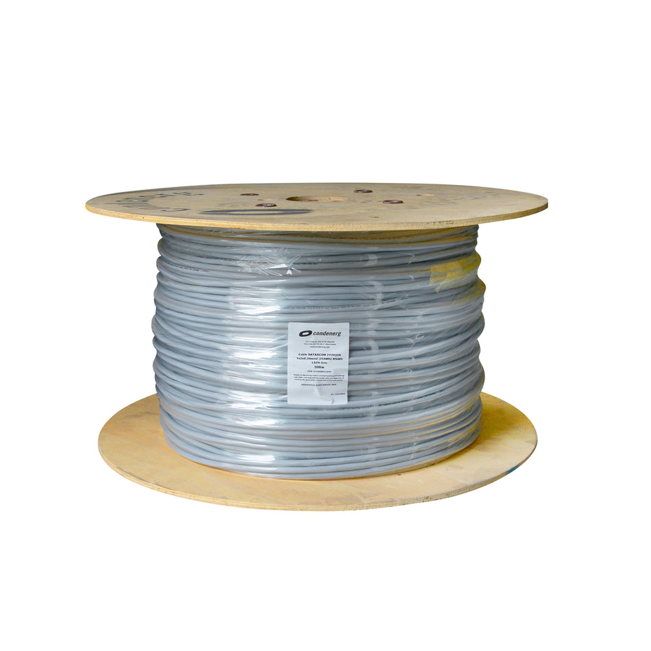CONDENERG SEG E INCENDIO E12349841LSZH CABLE PARA BMS RS485. DATAXCOM 2Y(ST)CH 1X2X0.34MM2 (22AWG) LSZH GRIS. BOBINA DE 500 METROS
