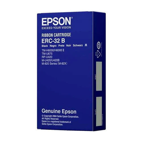 Cinta Ribbon EPSON ERC-32B Negra para Impresoras de Punto de Impacto