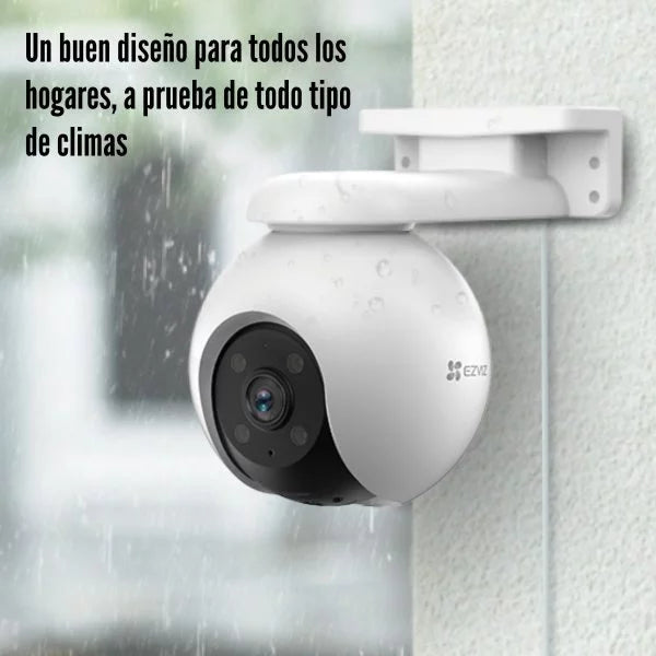 Cámara de Seguridad EZVIZ H8 PRO WIFI 3K 5MP PT 360º Audio bidireccional Detección Humano, Vehículo y Gesto de mano Autotraking