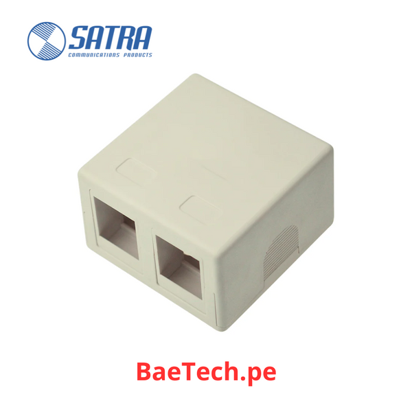 Roseta caja de conexiones de 2 puertos SATRA 0111010201 color blanco