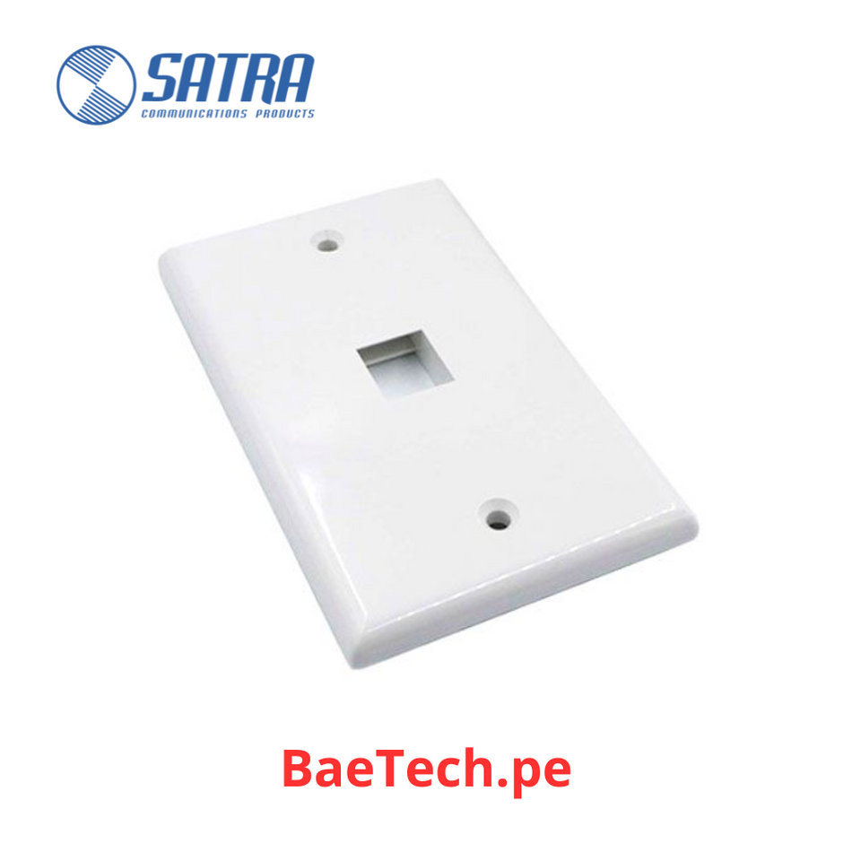 Placa frontal de pared simple 1 punto SATRA 111020101 Faceplate color blanco