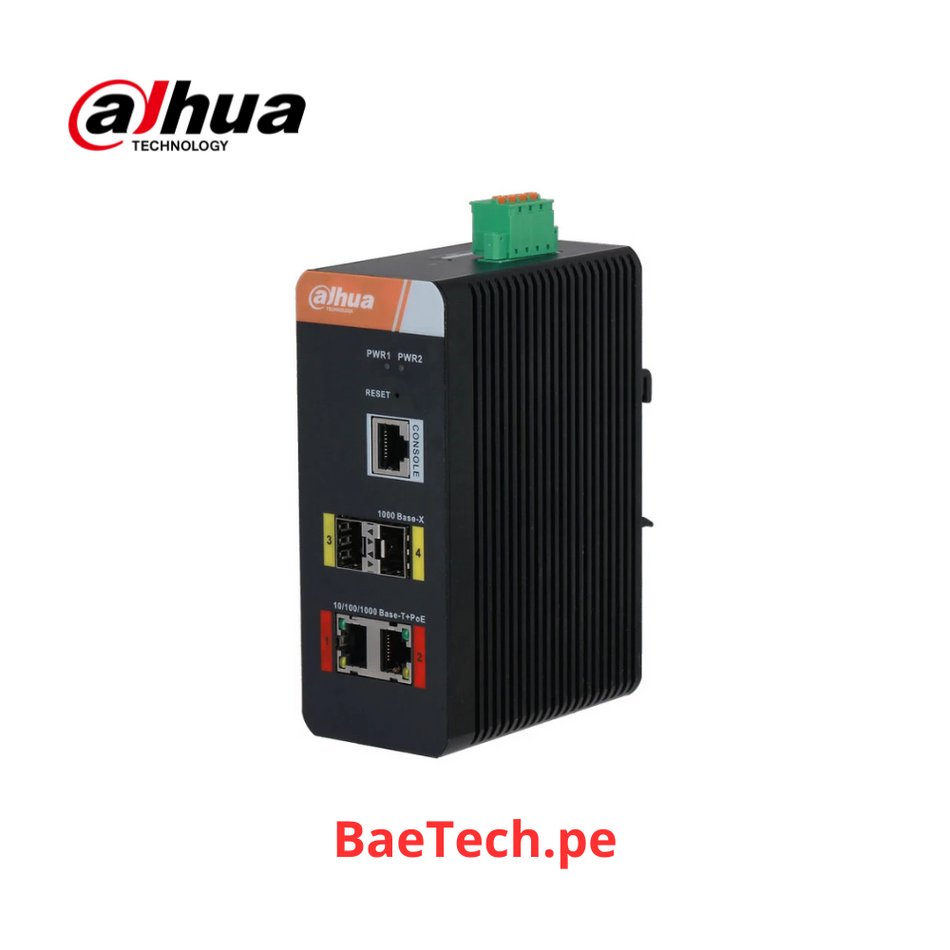 DAHUA PFS4204-2GT-DP - SWITCH POE GIGABIT INDUSTRIAL /4PT POE - NO INCLUYE FUENTE