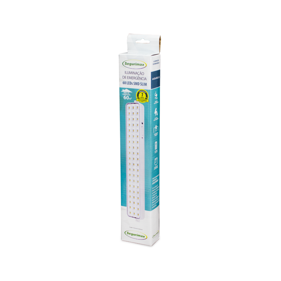 LUZ DE EMERGENCIA 60 LEDS 200 LUMENS 4.2W - 25922 SEGURIMAX