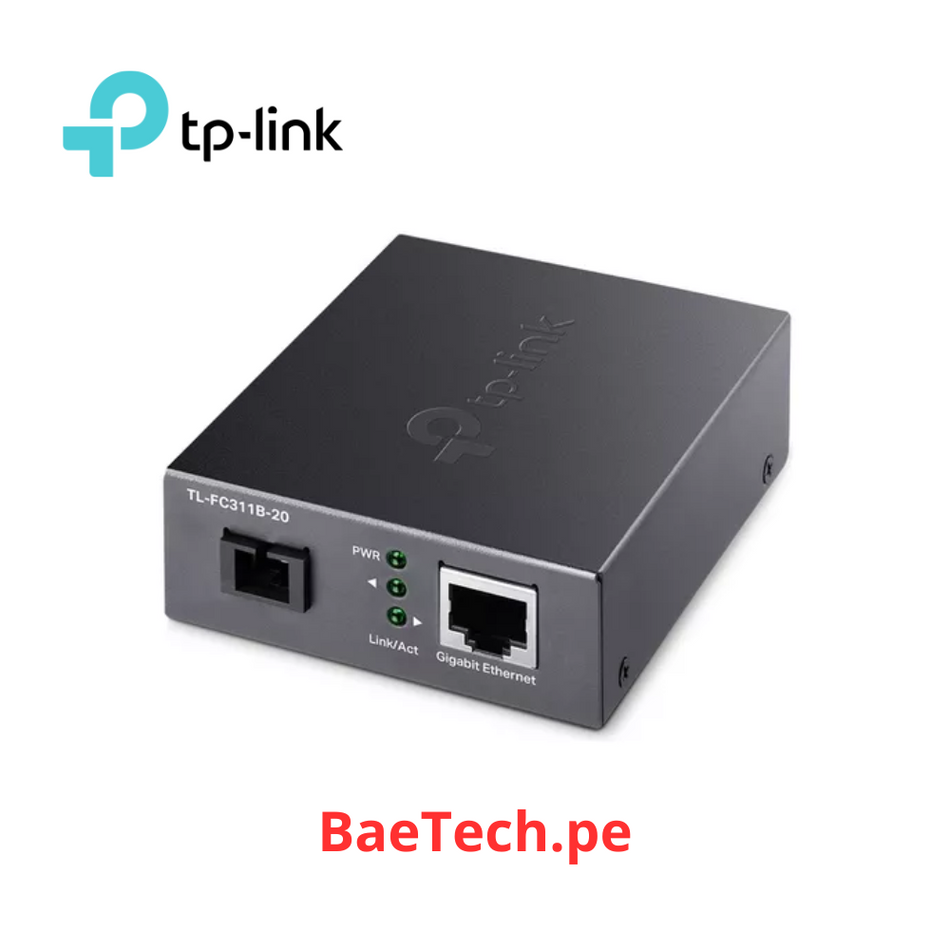 Media converter gigabit de fibra SC TP-LINK TL-FC311B-20 WDM monomodo 20KM
