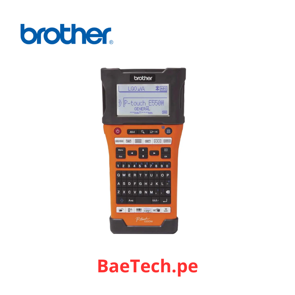Impresora Rotuladora industrial portatil WiFi BROTHER PT-E550WVP. Para etiquetas de cableado