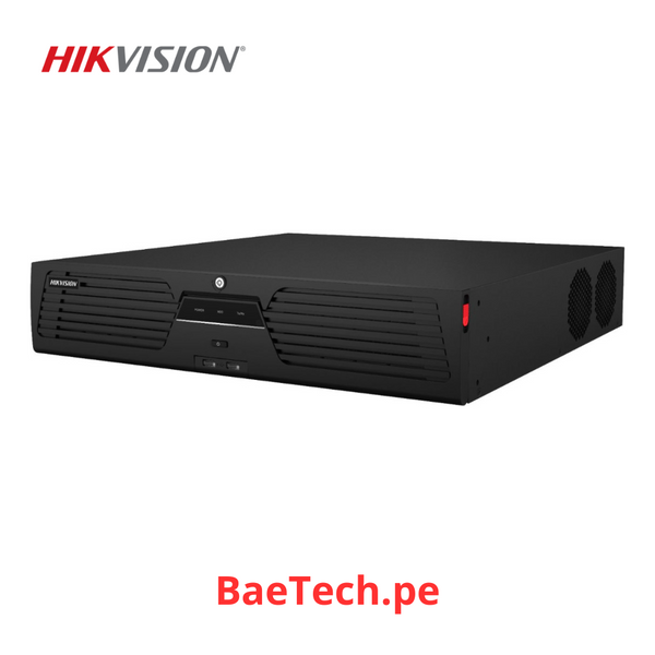 NVR Grabador para camaras de vigilancia IP de 32 canales 8K HIKVISION DS-9632NI-M8 Soporta 8 discos hasta de 14TB. Soporta RAID ANR ACUSENSE