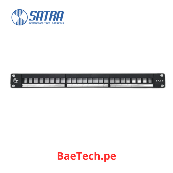 Patch panel CAT 6 de 24 puertos SATRA 0102022400 Panel de conexion modular descargado
