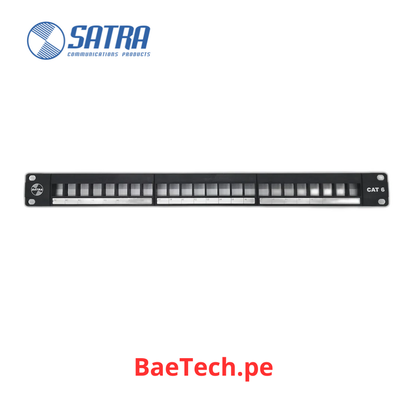 Patch panel CAT 6 de 24 puertos SATRA 102022400 Panel de conexion modular descargado