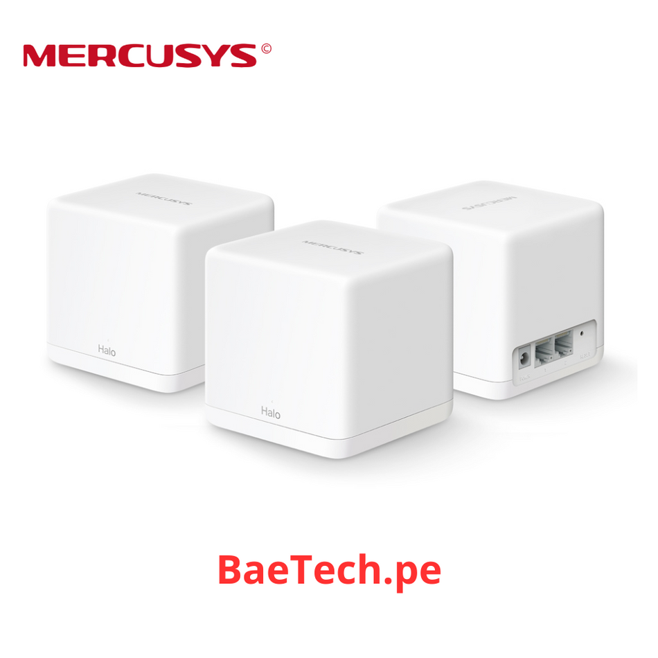 MERCUSYS HALO H30G(3-PACK) - SISTEMA WI-FI MESH AC1300 PARA HOGAR DE DOBLE BANDA HASTA 1900MBPS 02X10/100/1000