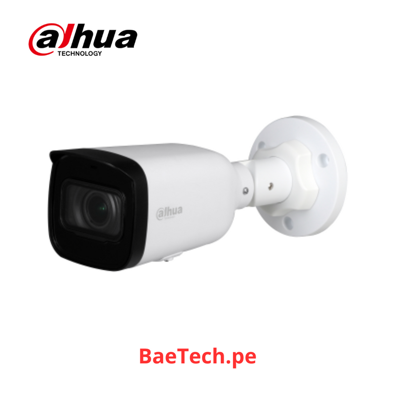 Dahua IPC-HFW1431T1-ZS-S4 - Cámara tipo tubo IP 4MP 2K POE. Lente motorizada de 2.8-12mm. WDR IP67 con visión nocturna 50m. Soporta microSD