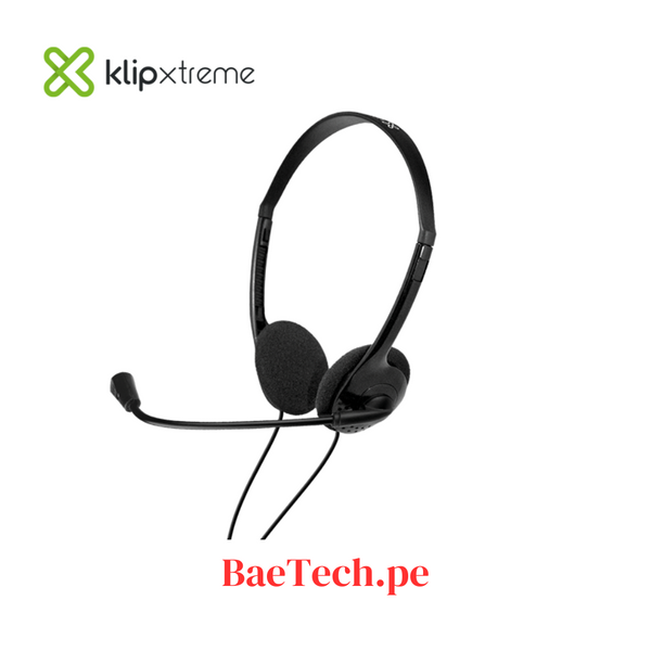 Auriculares estéreo ligeros Klip Xtreme KSH-270 con control de volumen en línea