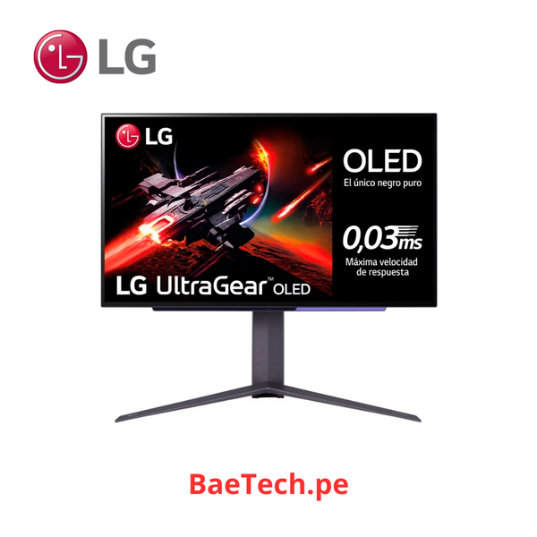 Monitor Gaming LG UltraGear 27GR95QE-B 27" QHD (2560x1440), Panel OLED, 240Hz.