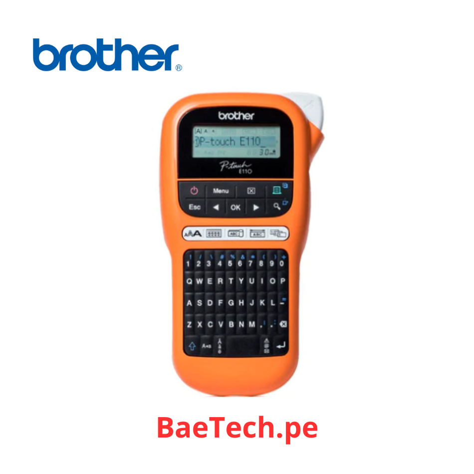 Impresora rotulador portatil BROTHER E110VP. Para etiquetas de cableado