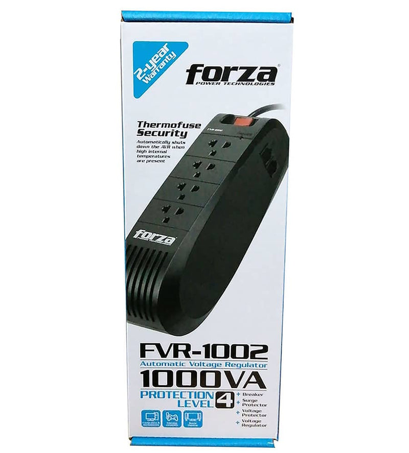 Estabilizador Forza Power 1000VA/500W 4 tomas 220V FVR-1002