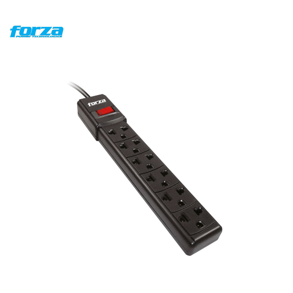 FORZA FPS-001B REGLETA NEGRA 6 TOMAS CABLE 90 CM