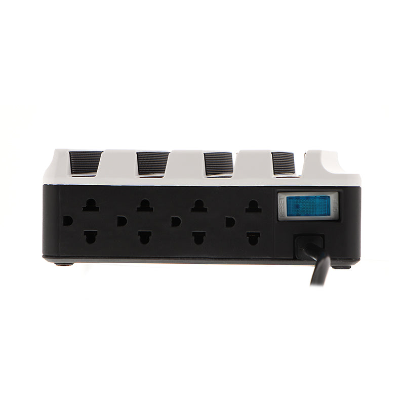 Estabilizador Forza FSP-4412USB 4 Tomas + 4 Puertos USB Blanco y Negro