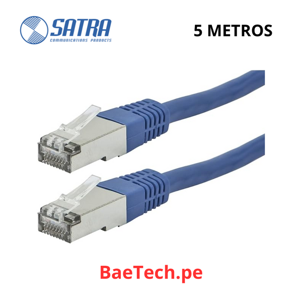Patch cord S/FTP Cat 6A x 5m SATRA 0103090504 Cable de red armado LSZH