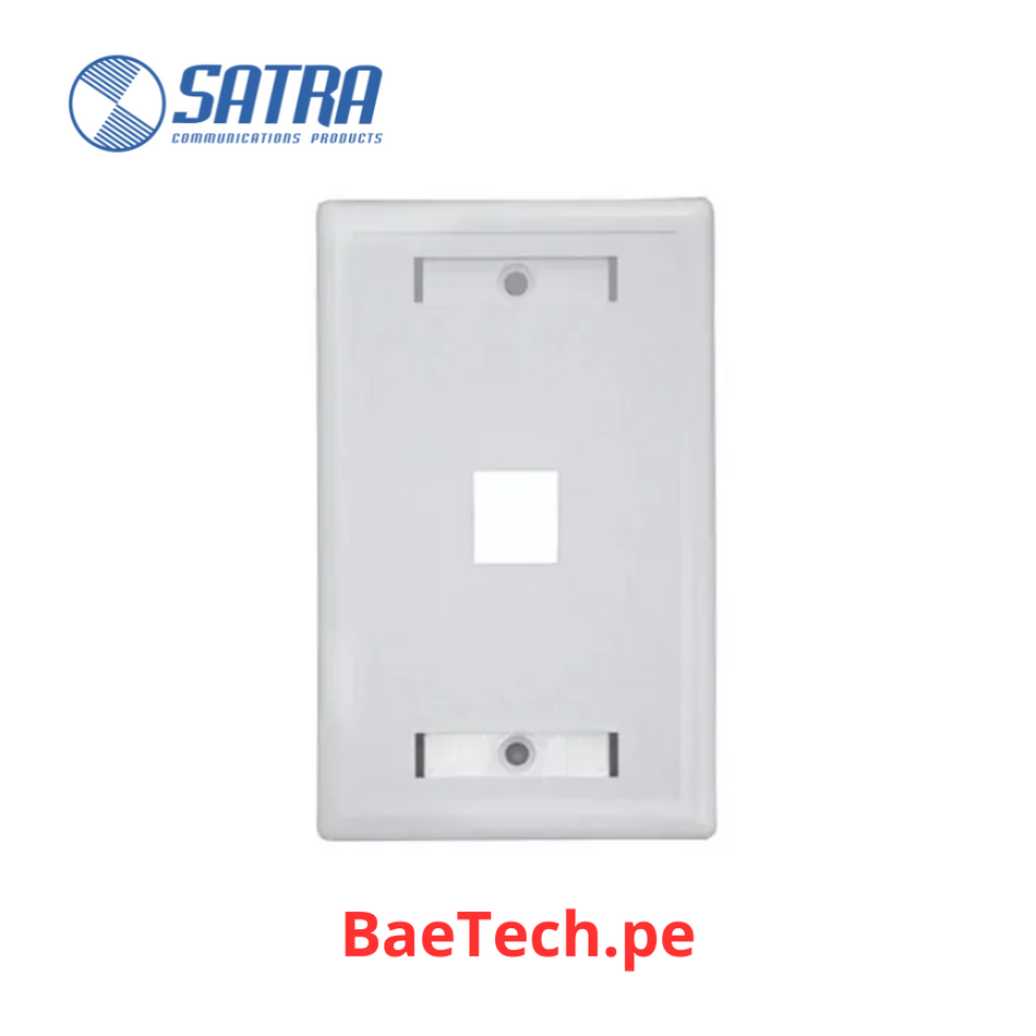Placa frontal de pared identikit 1 punto SATRA 111030101 Faceplate color blanco