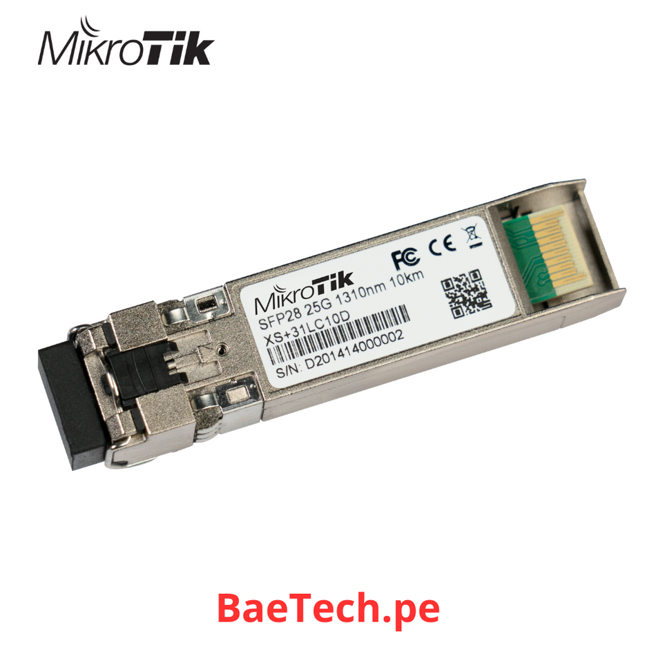 MIKROTIK XS+31LC10D - MÓDULO SFP/SFP+/SFP28 1/10/25G MODO ÚNICO 10KM 1310NM