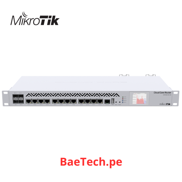 MIKROTIK CCR1036-12G-4S - CLOUD CORE ROUTER, CPU 36 NÚCLEOS, THROUGPUT 16GBPS / 24MPPS, 12P GIGABIT ETHERNET, 4P SFP Y 4 GB DE MEMORIA