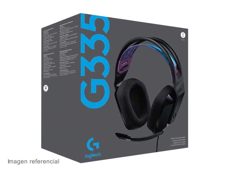 AUDIFONO C/MICROF. LOGITECH G335 BLACK (981-000977)