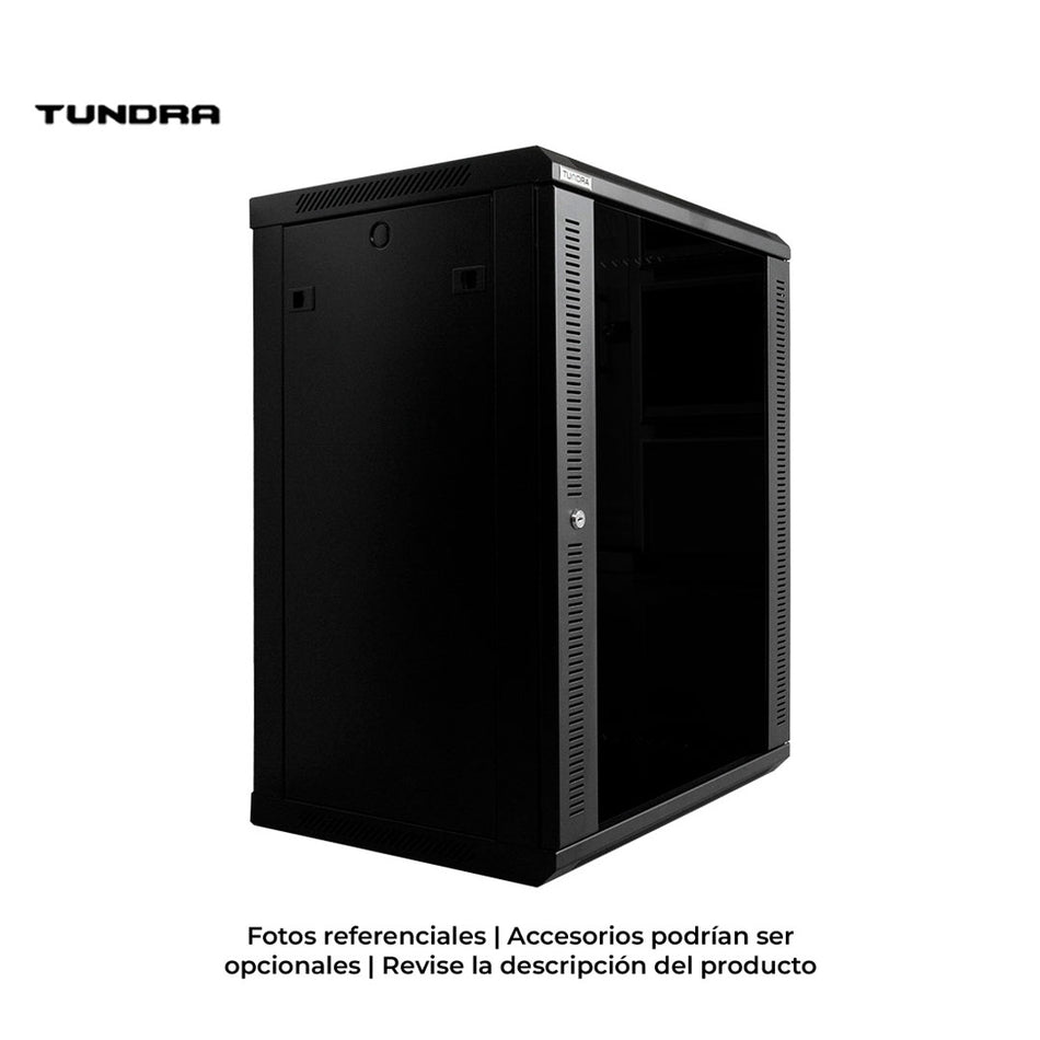 Gabinete de Pared 15-RU 766 x 600 x 450mm (Puerta c/Vidrio de Seguridad y Paneles Laterales Desmontables)