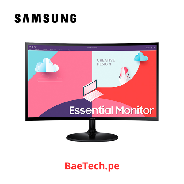 Monitor Samsung Curvo LS24C360EALXPE 24 LED 1920x1080 VA FHD 75Hz HDMI VGA