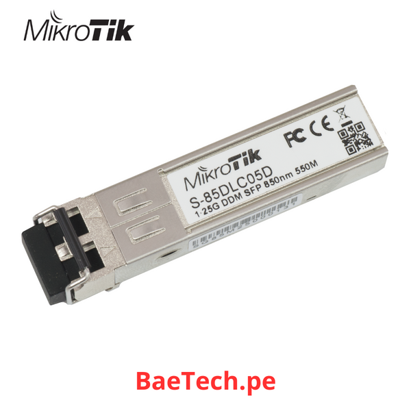 MIKROTIK S-85DLC05D - Modulo Transceiver SFP 1.25G MULTIMODO 550 METROS 850nm
