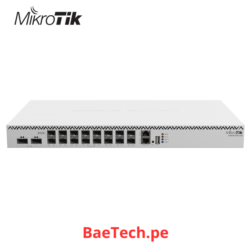 MIKROTIK CRS518-16XS-2XQ-RM - CLOUD CORE ROUTER SWITCH PUERTOS ETHERNET 10/100 1(1), PUERTOS 25G SFP28 (16) PUERTOS 100G QSFP28 (2)