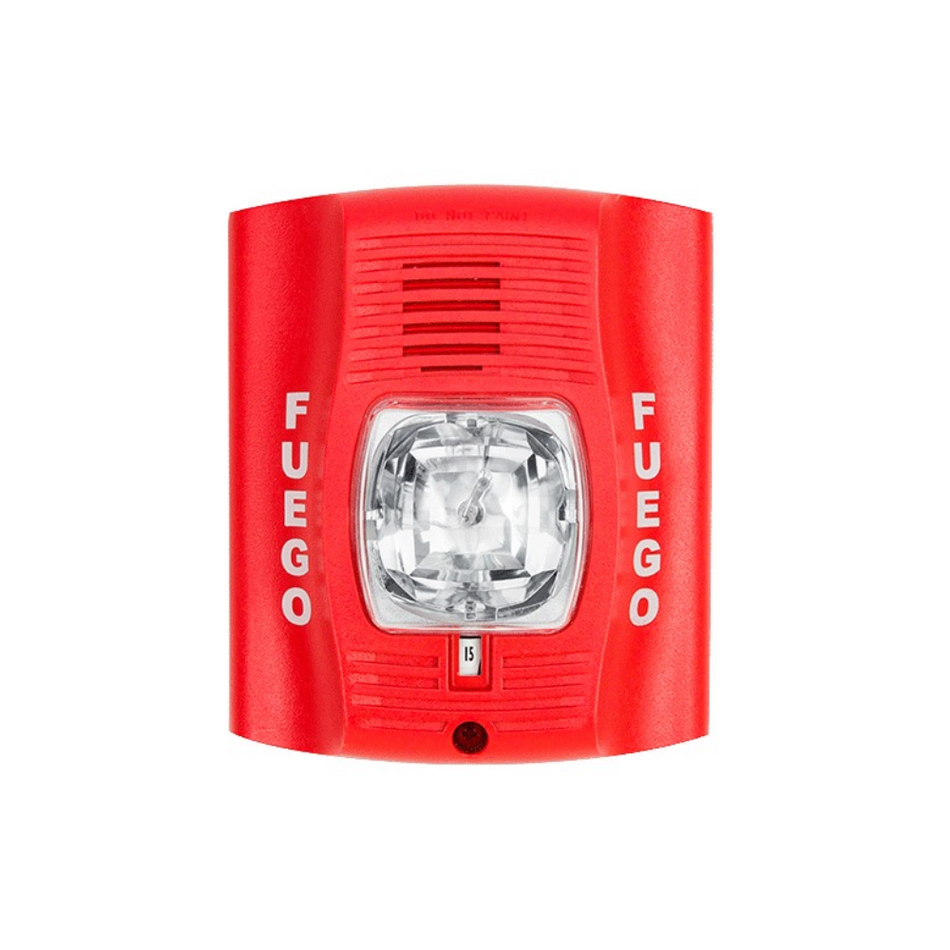 SYSTEM SENSOR SS-P2RK-SP, Sirena con Luz Estrobo para uso exterior 24V