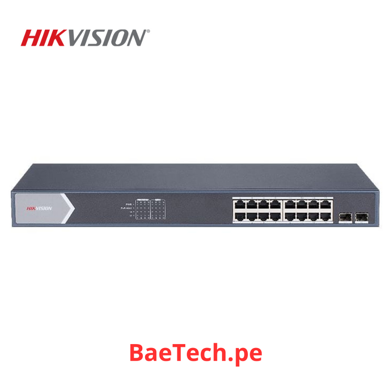 HIKVISION DS-3E1518P-SI - SWITCH ADMIN 16 PUERTOS POE CON PUERTOS 1000M