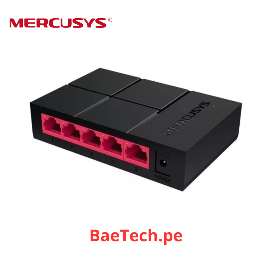 MERCUSYS MS105G - SWITCH DE ESCRITORIO DE 5 PUERTOS 10/100 / 1 000 MBPS