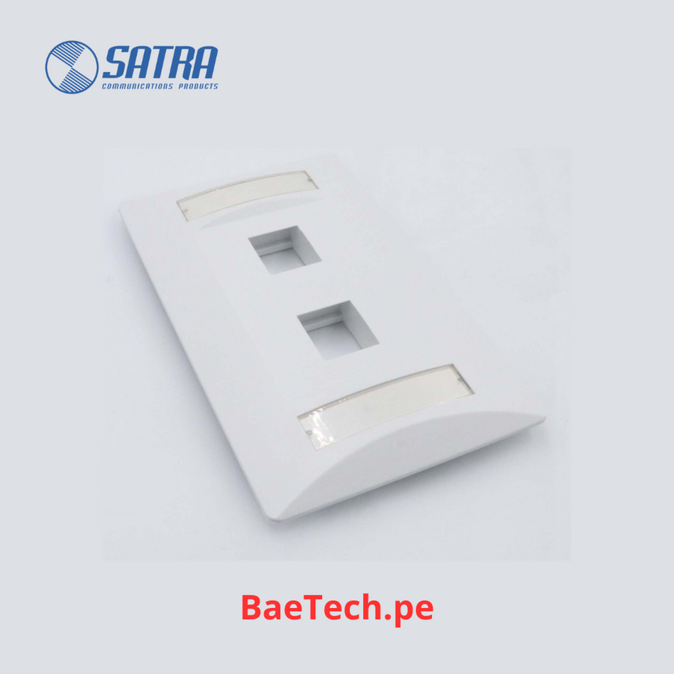 Placa frontal de pared identikit 2 punto SATRA 111030201 Faceplate color blanco